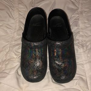Holographic Dansko Nursing Clogs